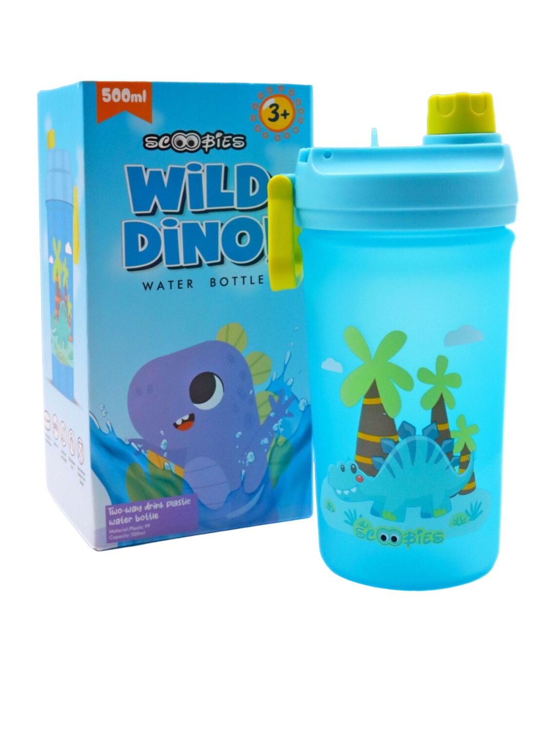 

SCOOBIES Blue Dinosaur Printed Sipper Water Bottle