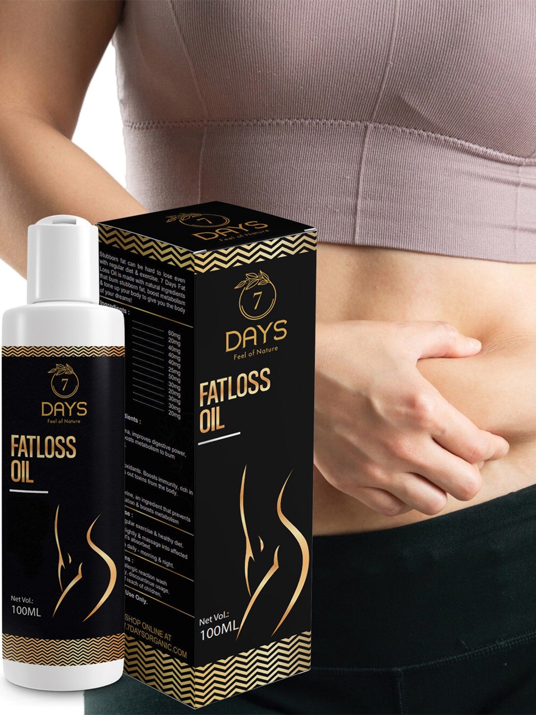 

7 Days Fatloss Oil Shaping Solution - 100ml, Tan