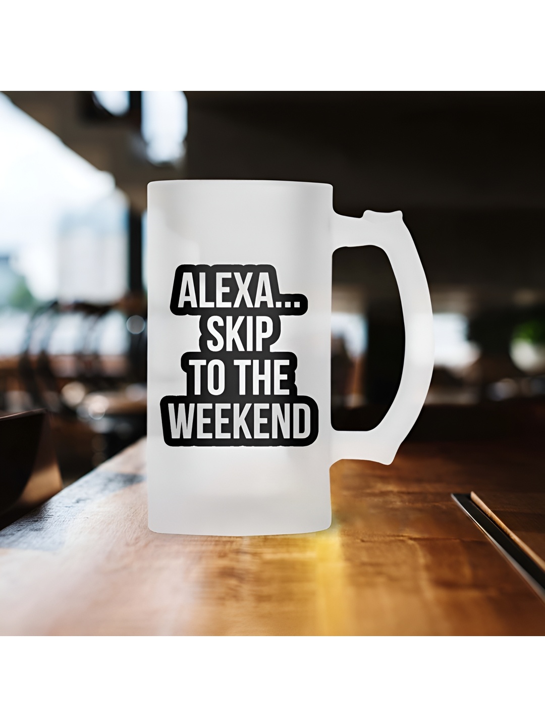 

ARTBUG Transparent Printed Glass Matte Mugs 470 ml