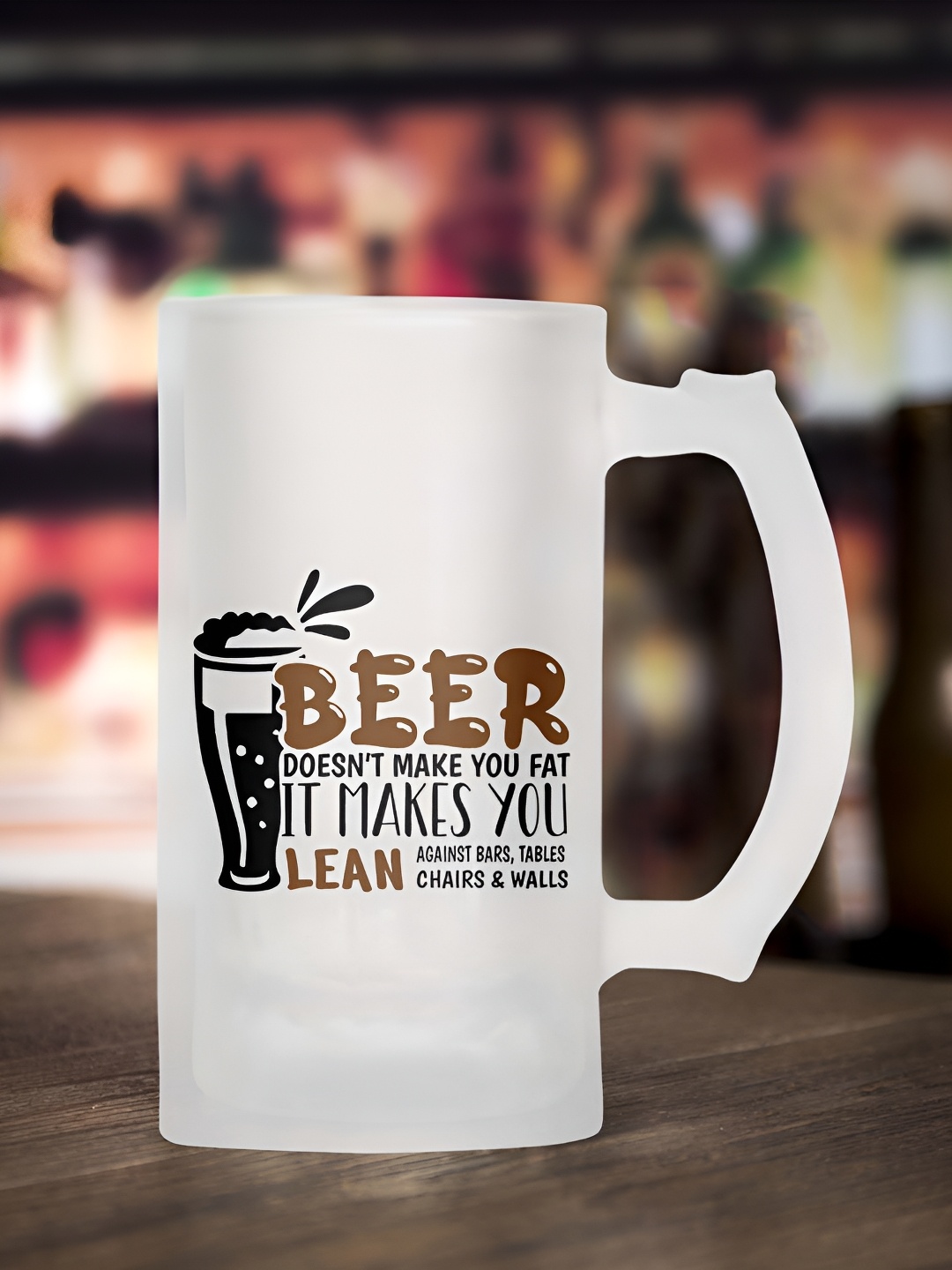 

ARTBUG Transparent Printed Glass Matte Mugs 470 ml