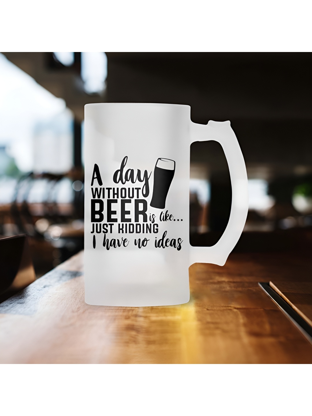 

ARTBUG Transparent Printed Glass Matte Mugs 470 ml