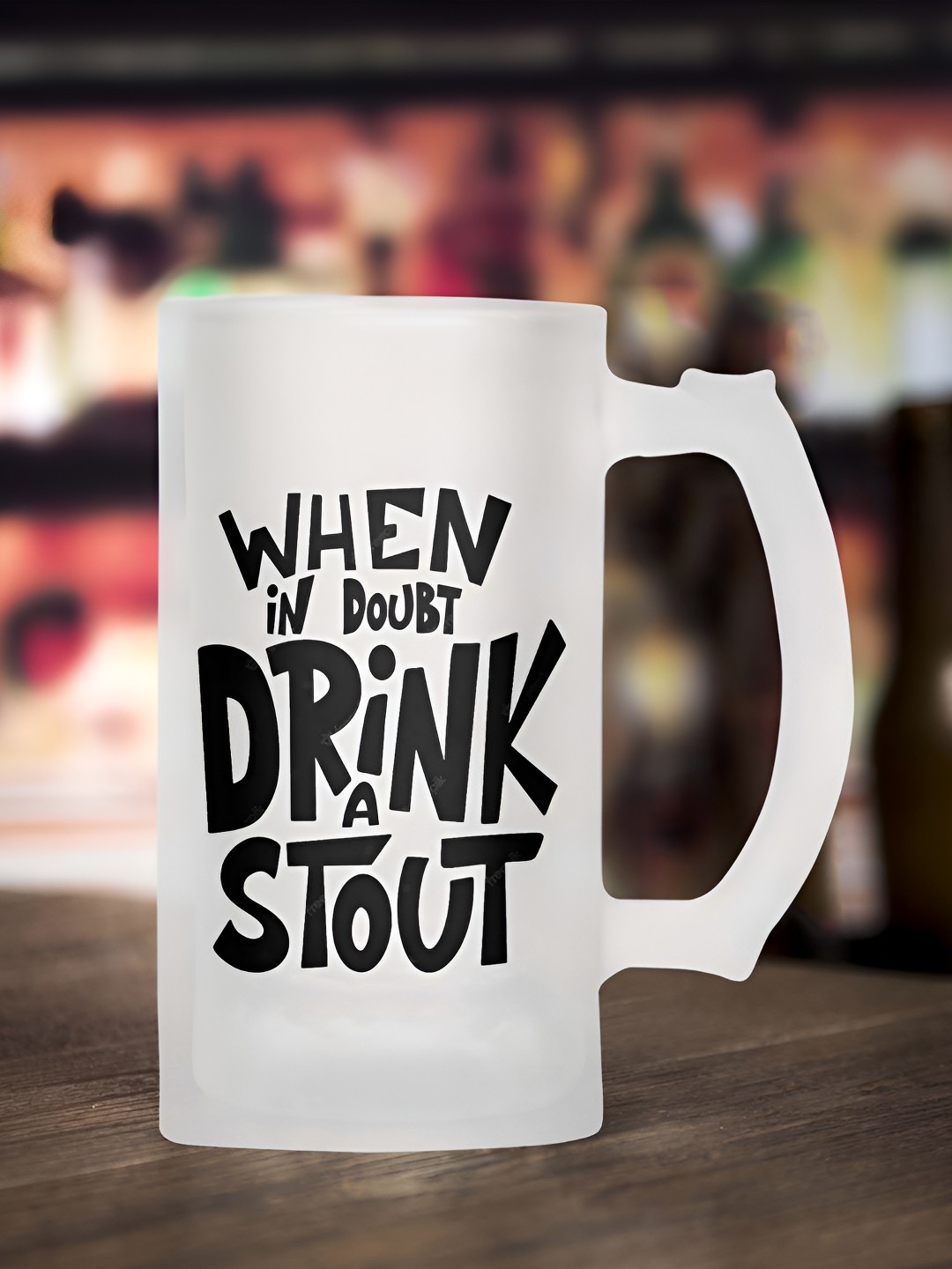 

ARTBUG Transparent Printed Glass Matte Mugs 470 ml