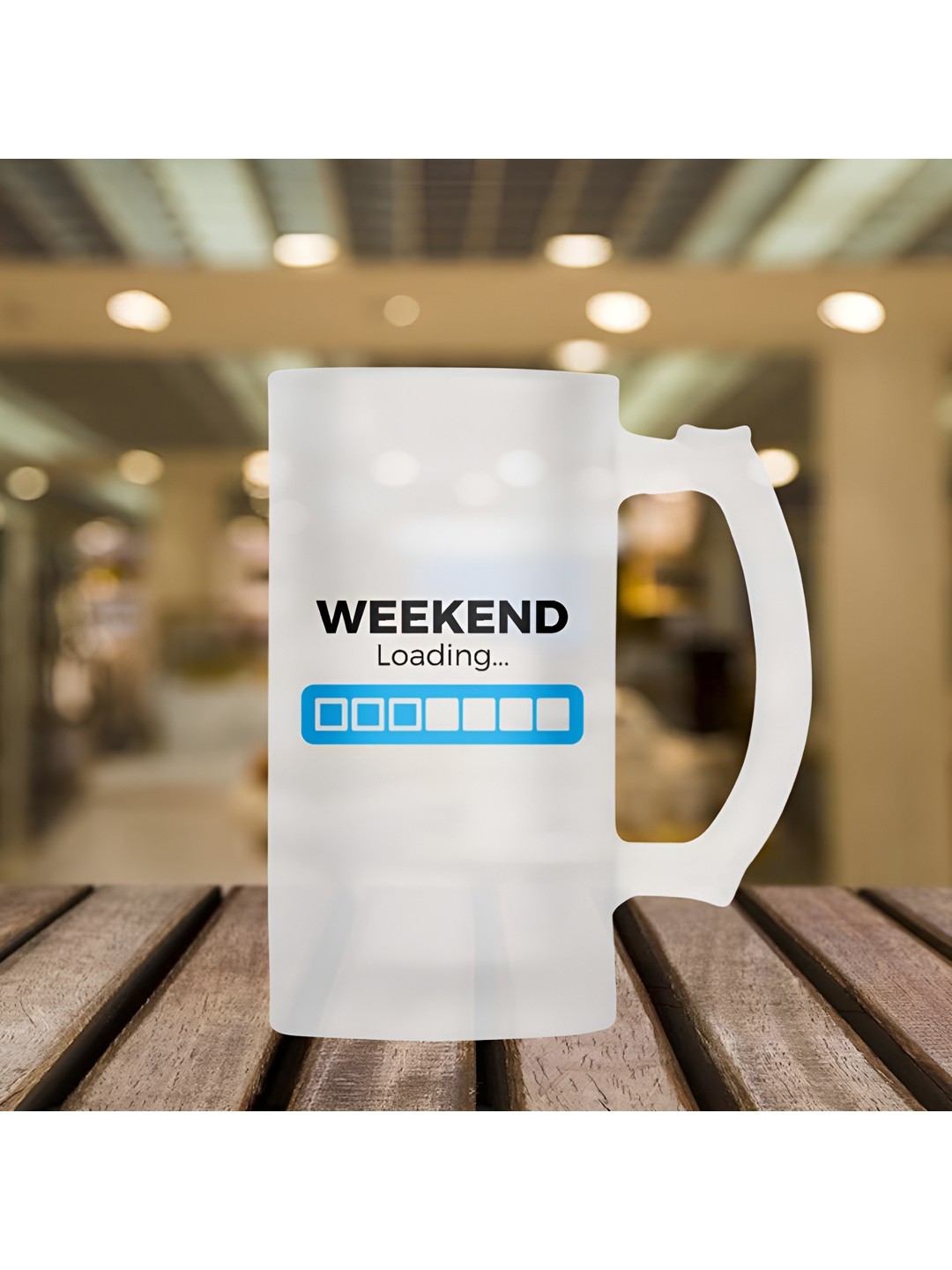 

ARTBUG Transparent Printed Glass Matte Mugs 470Ml