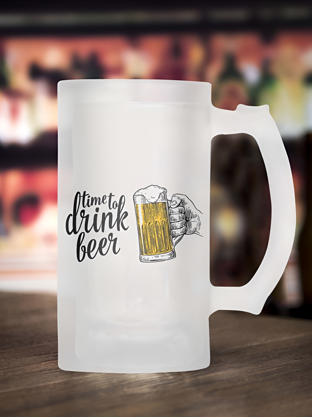 

ARTBUG Transparent Printed Glass Matte Mugs 470 ml