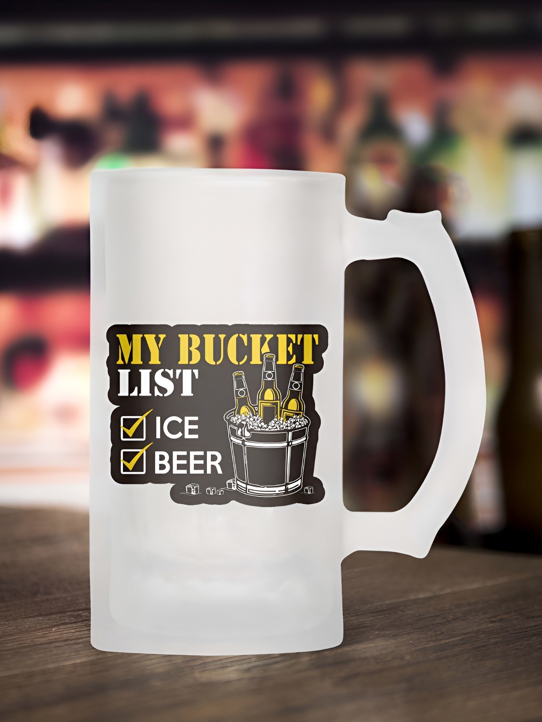 

ARTBUG Transparent Printed Glass Matte Mugs 470 ml