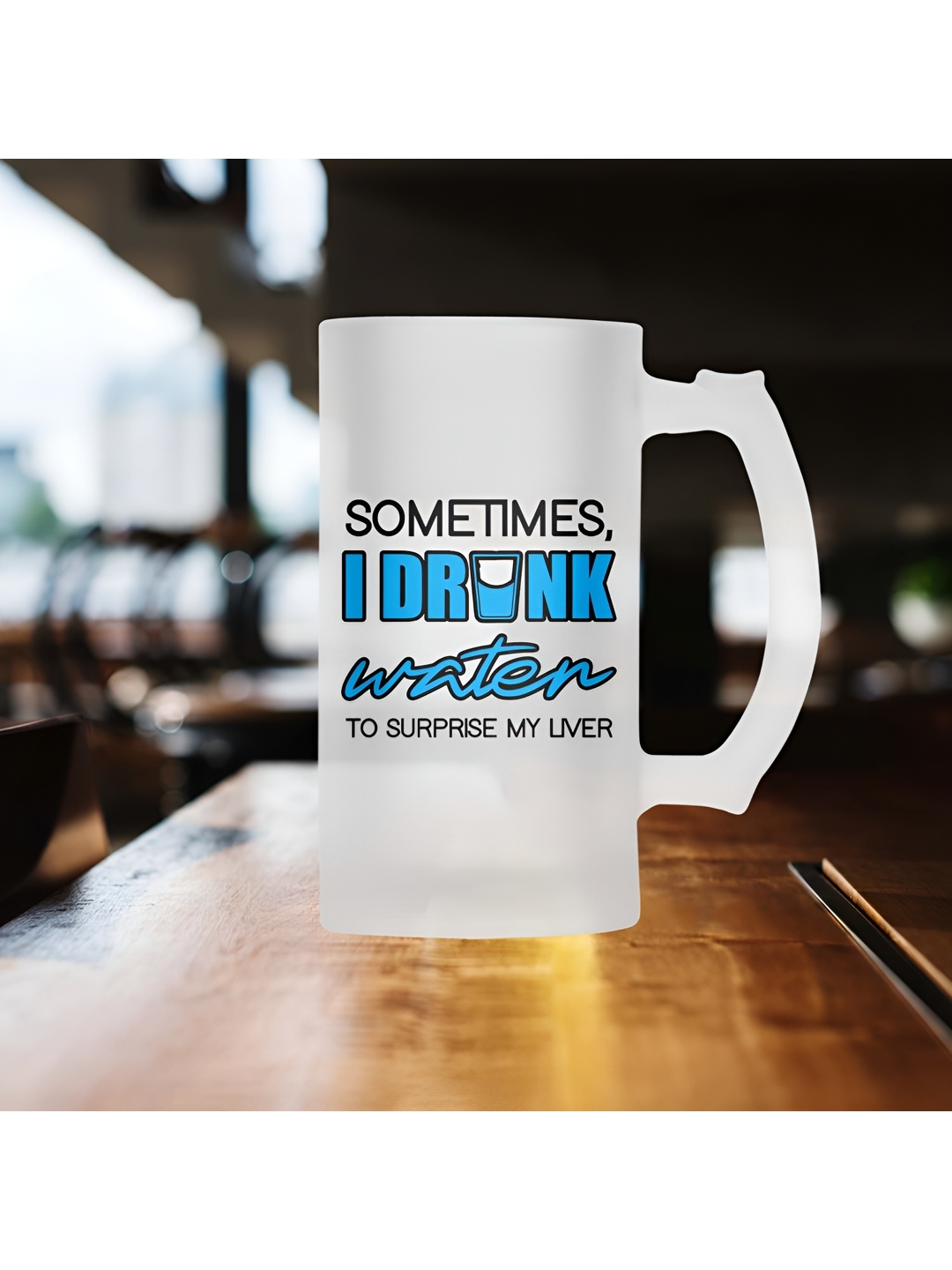 

ARTBUG Transparent Printed Glass Matte Mugs 470 ml