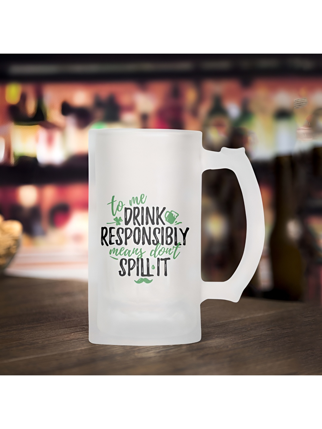 

ARTBUG Transparent Printed Glass Matte Mugs 470Ml