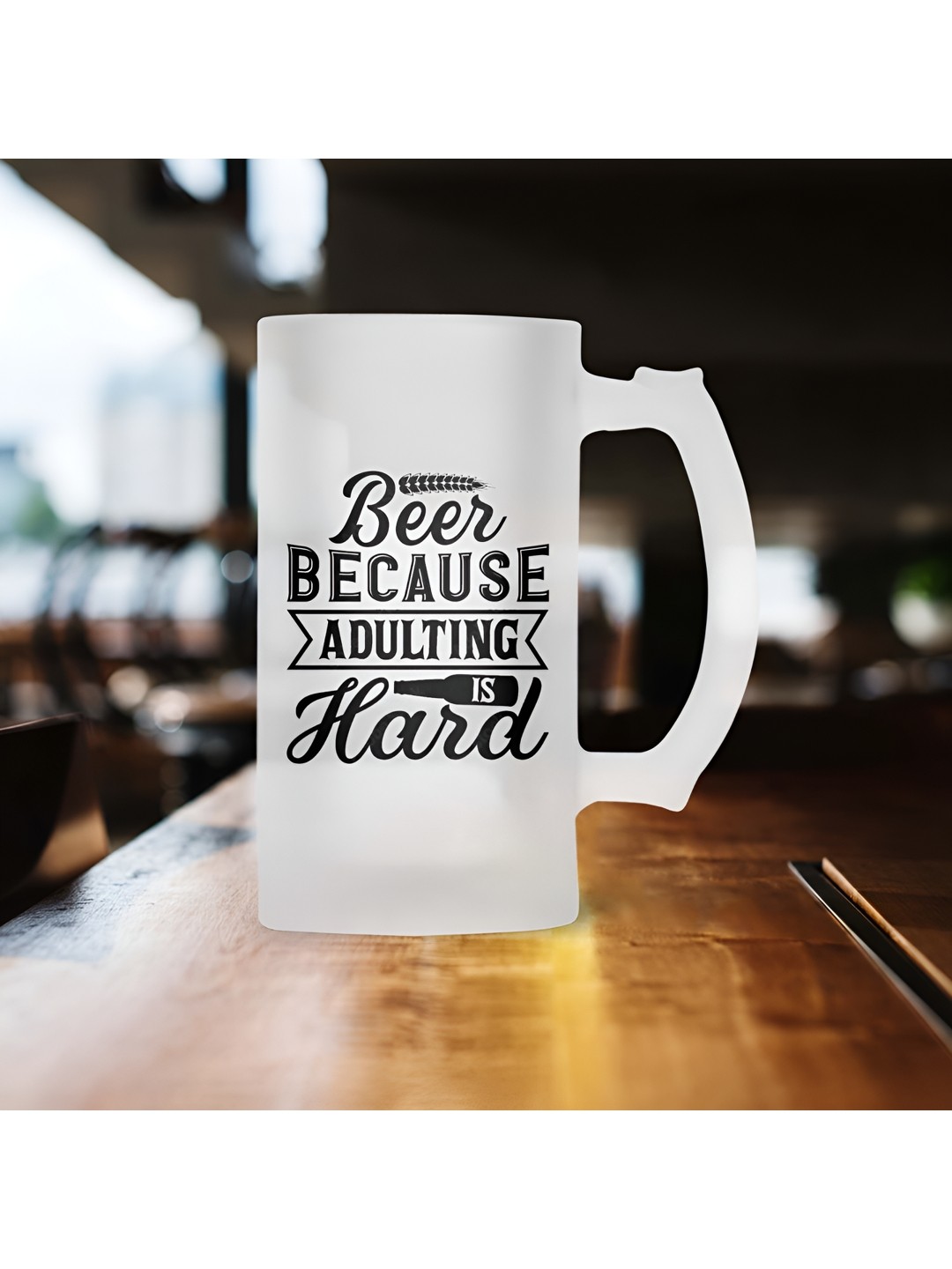 

ARTBUG Transparent Printed Glass Matte Mugs 470 ml