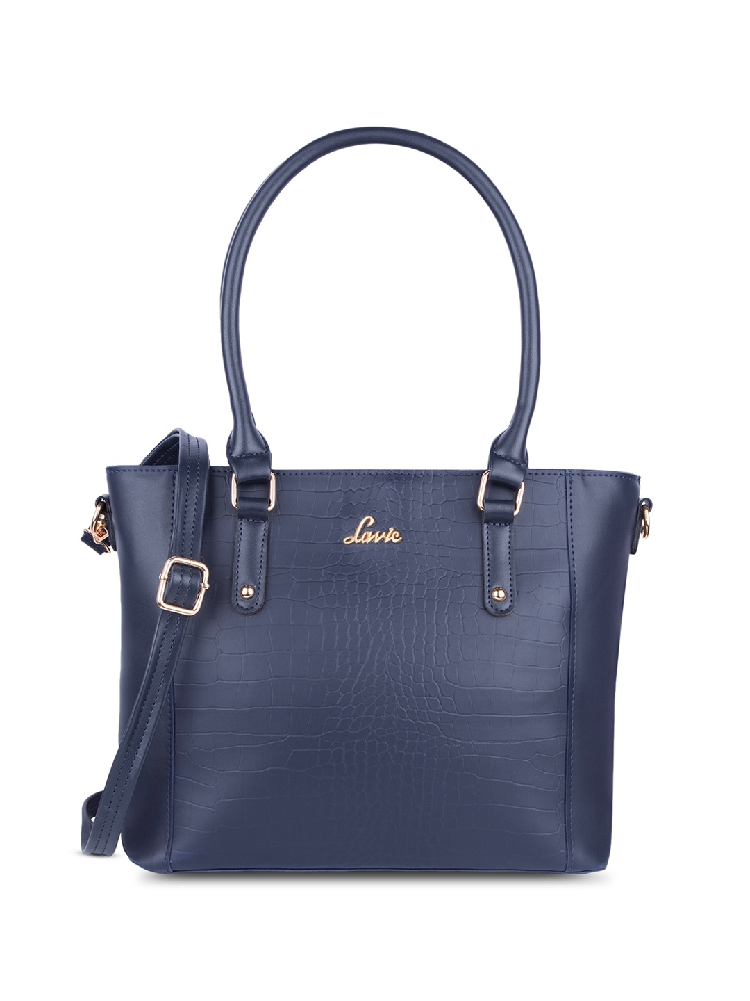 

Lavie HORSE 24 Textured Structured Handheld Bag With Buckle Detail, Navy blue
