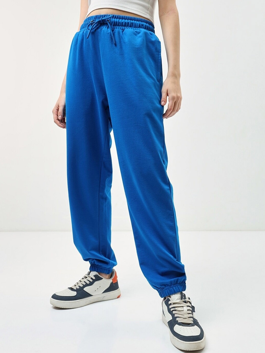 

Bewakoof Air 1.0 Women Super Loose Fit Joggers, Blue