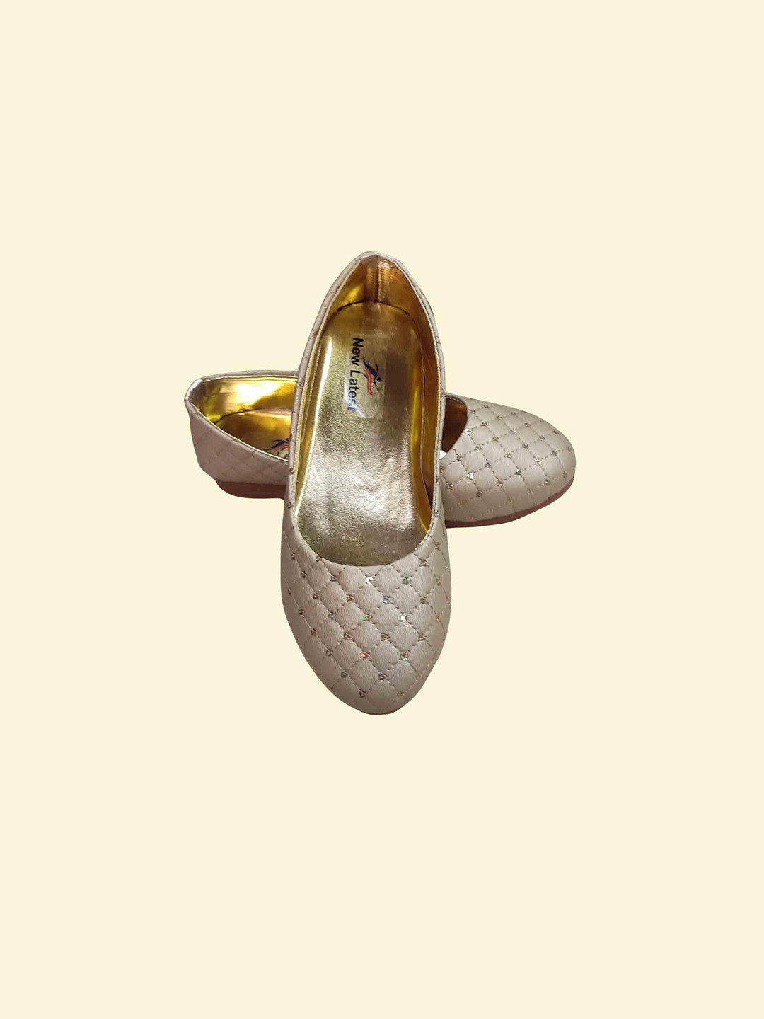 

BAESD Girls Embellished Round Toe Ballerinas, Gold