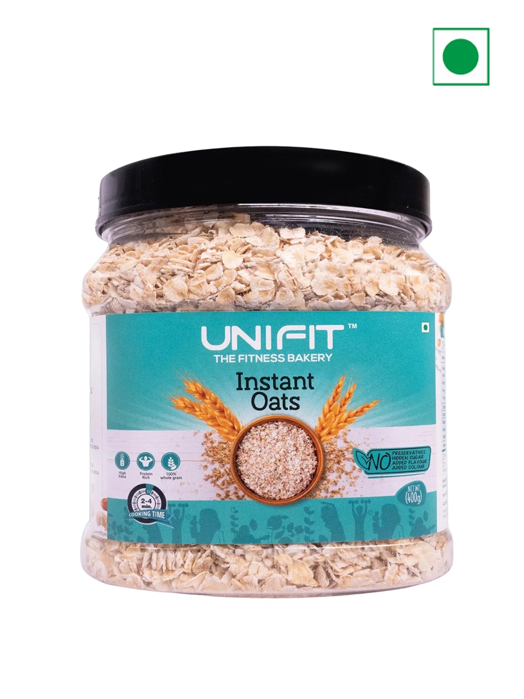 

UNIFIT Instant Oats Healthy Breakfast High Fiber Oats 400g, Blue