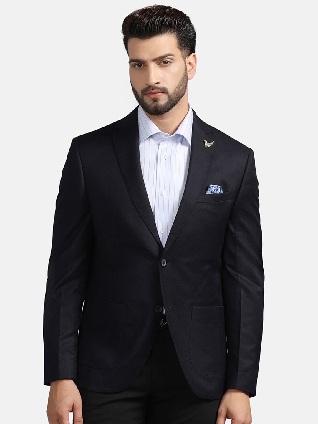 

Blackberrys Men Luxe Slim Fit Formal Blazer, Navy blue