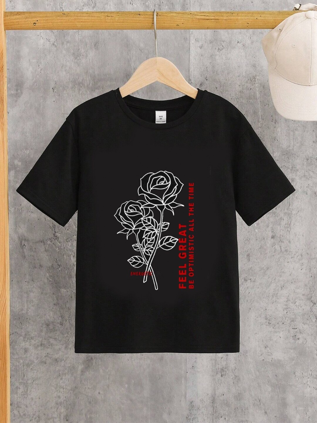 

StyleCast Boys Black Graphic Printed Round Neck T-shirt