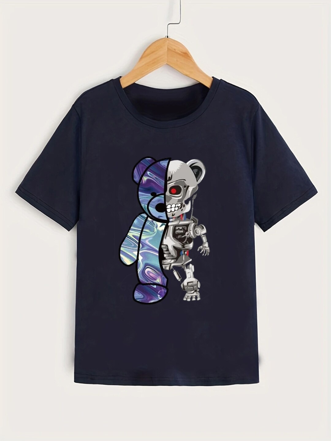 

StyleCast Boys Navy Blue Graphic Printed T-shirt