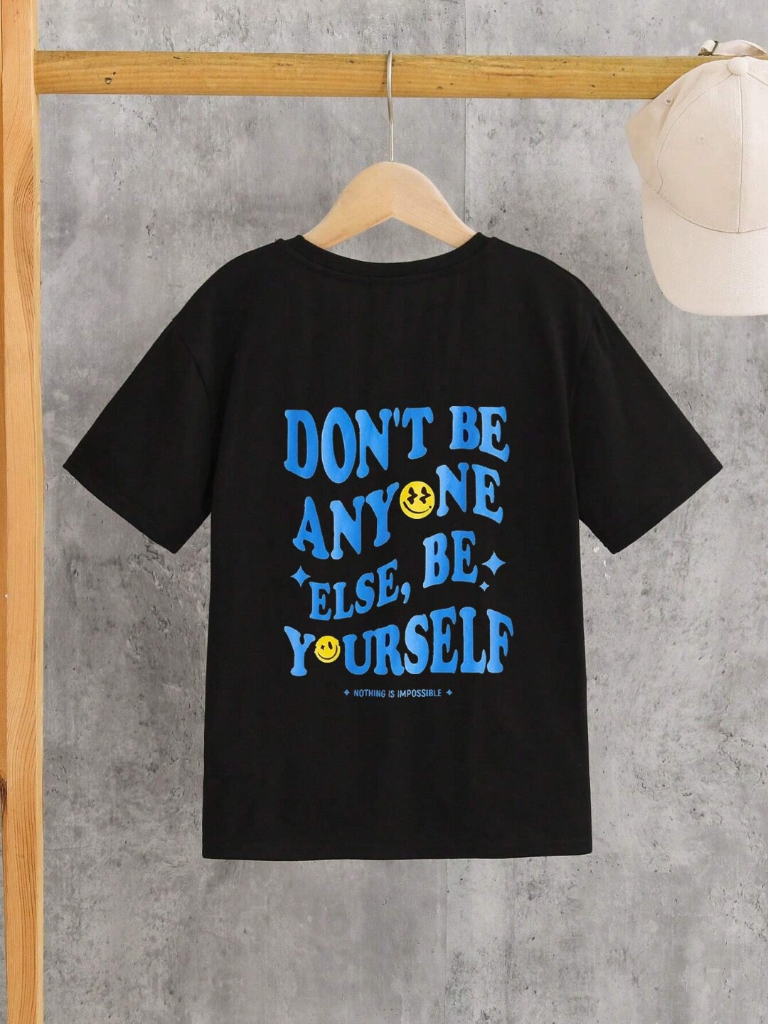 

StyleCast Boys Black Typography Printed T-shirt