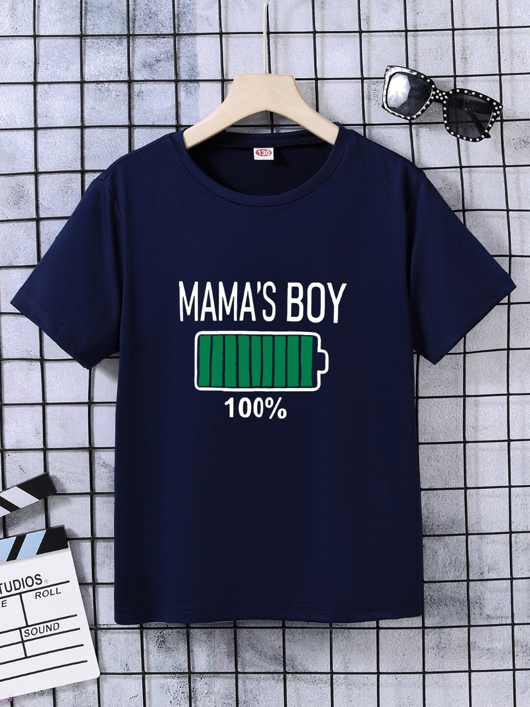

StyleCast Boys Navy Blue Typography Printed Short Sleeves T-shirt