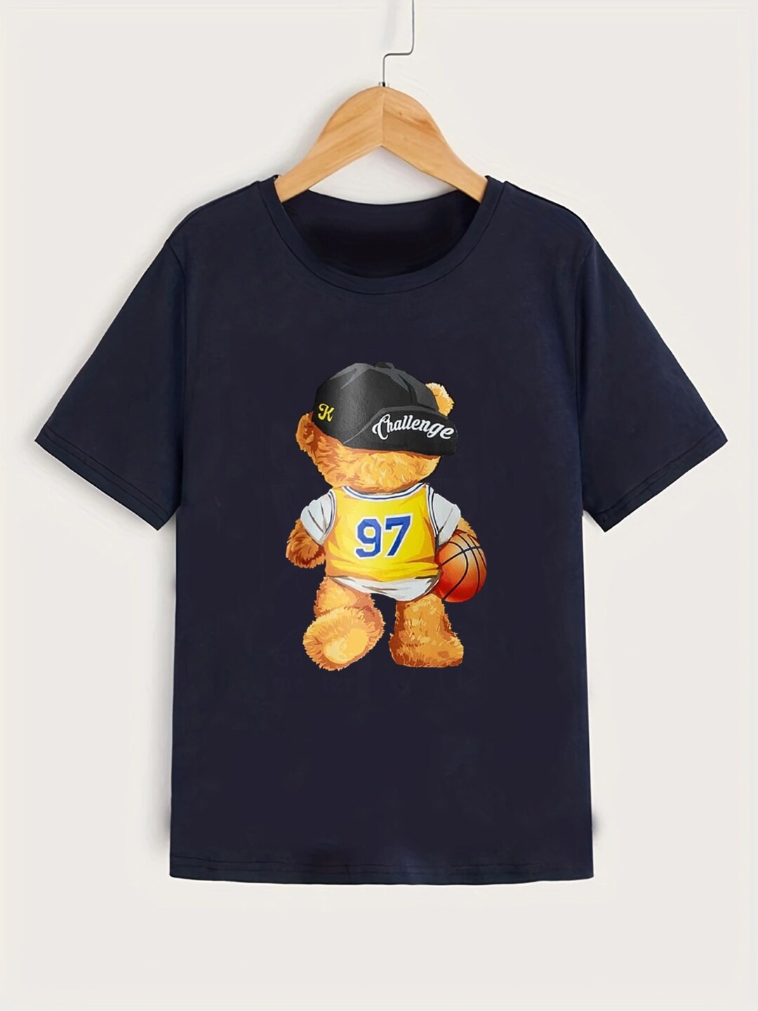

StyleCast Boys Navy Blue Graphic Printed Short Sleeves T-shirt