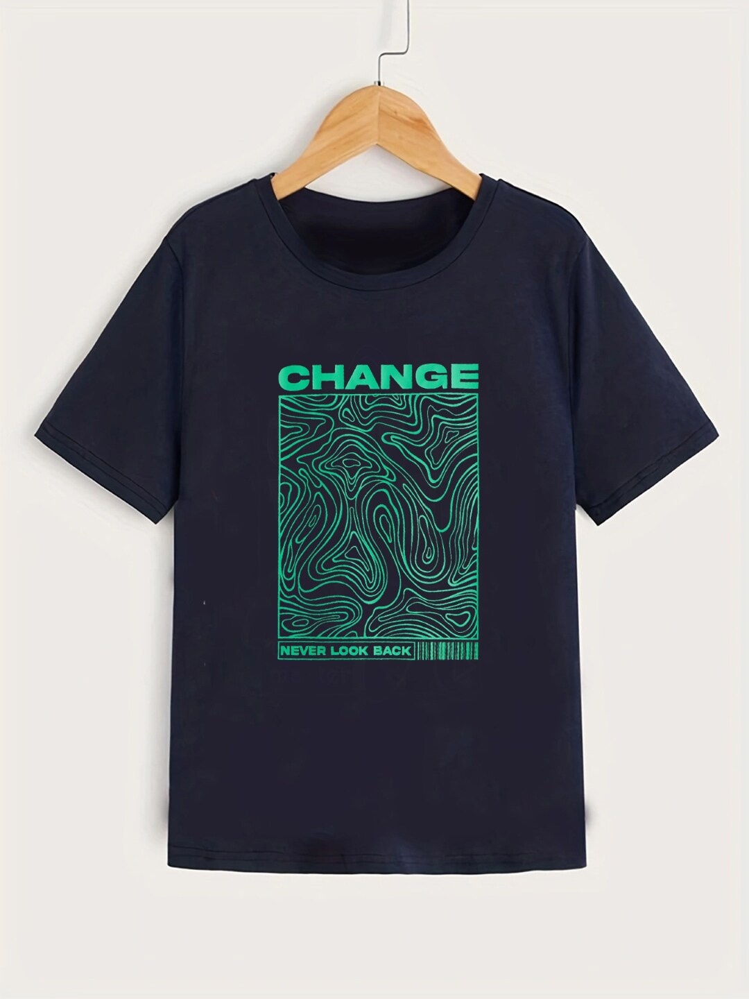 

StyleCast Boys Navy Blue Typography Printed Round Neck Regular T-shirt