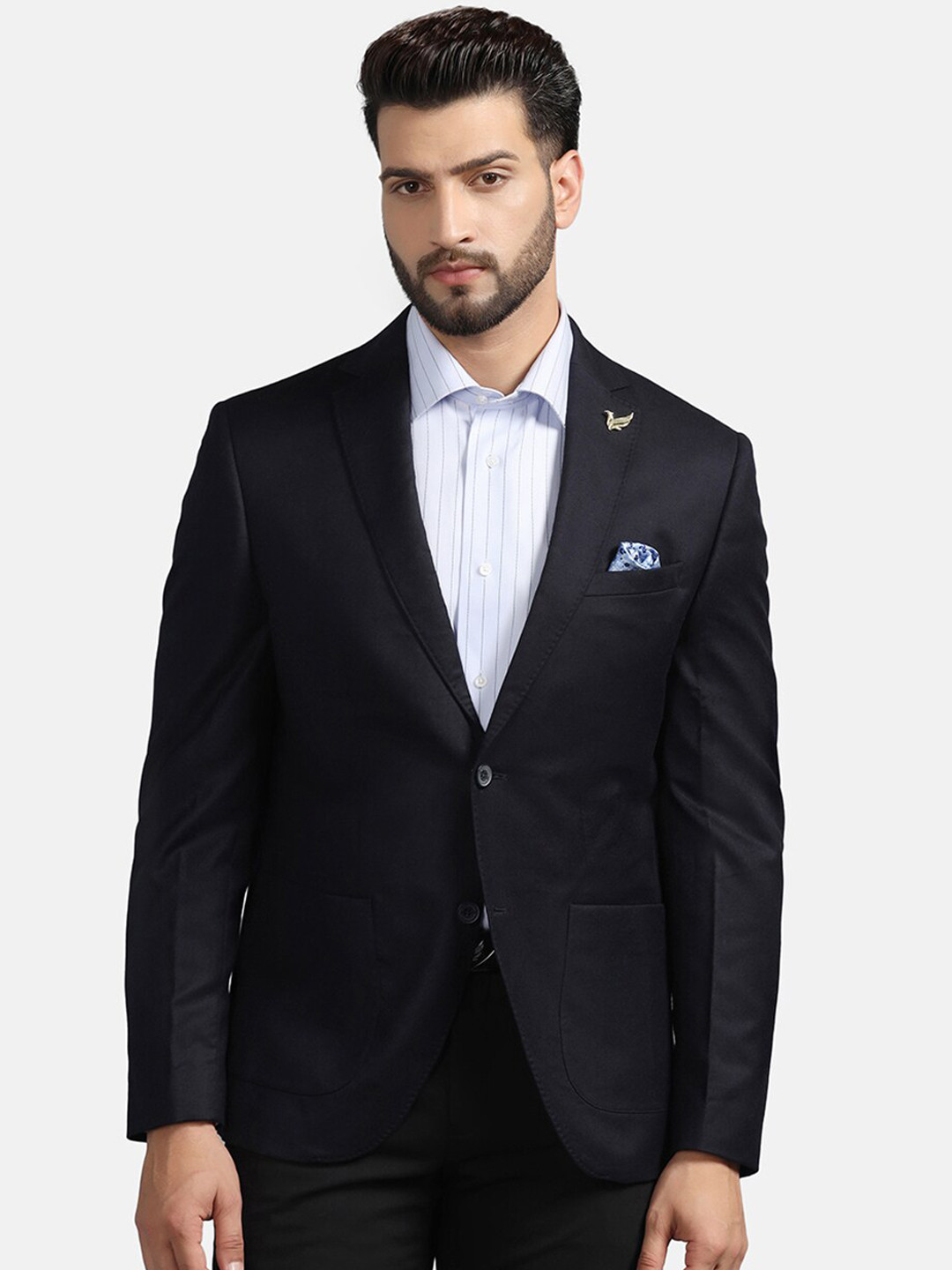 

Blackberrys Men Luxe Slim Fit Formal Blazer, Navy blue
