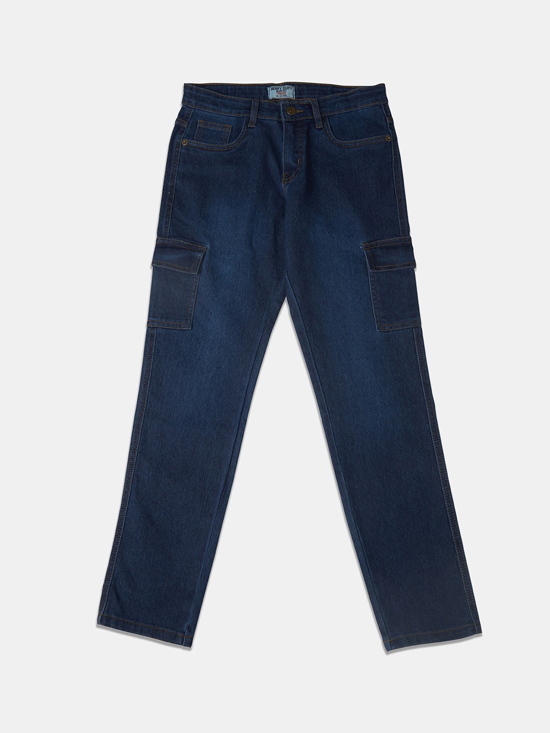 

R&B Boys Relaxed Fit Clean Look Cotton Jeans, Blue
