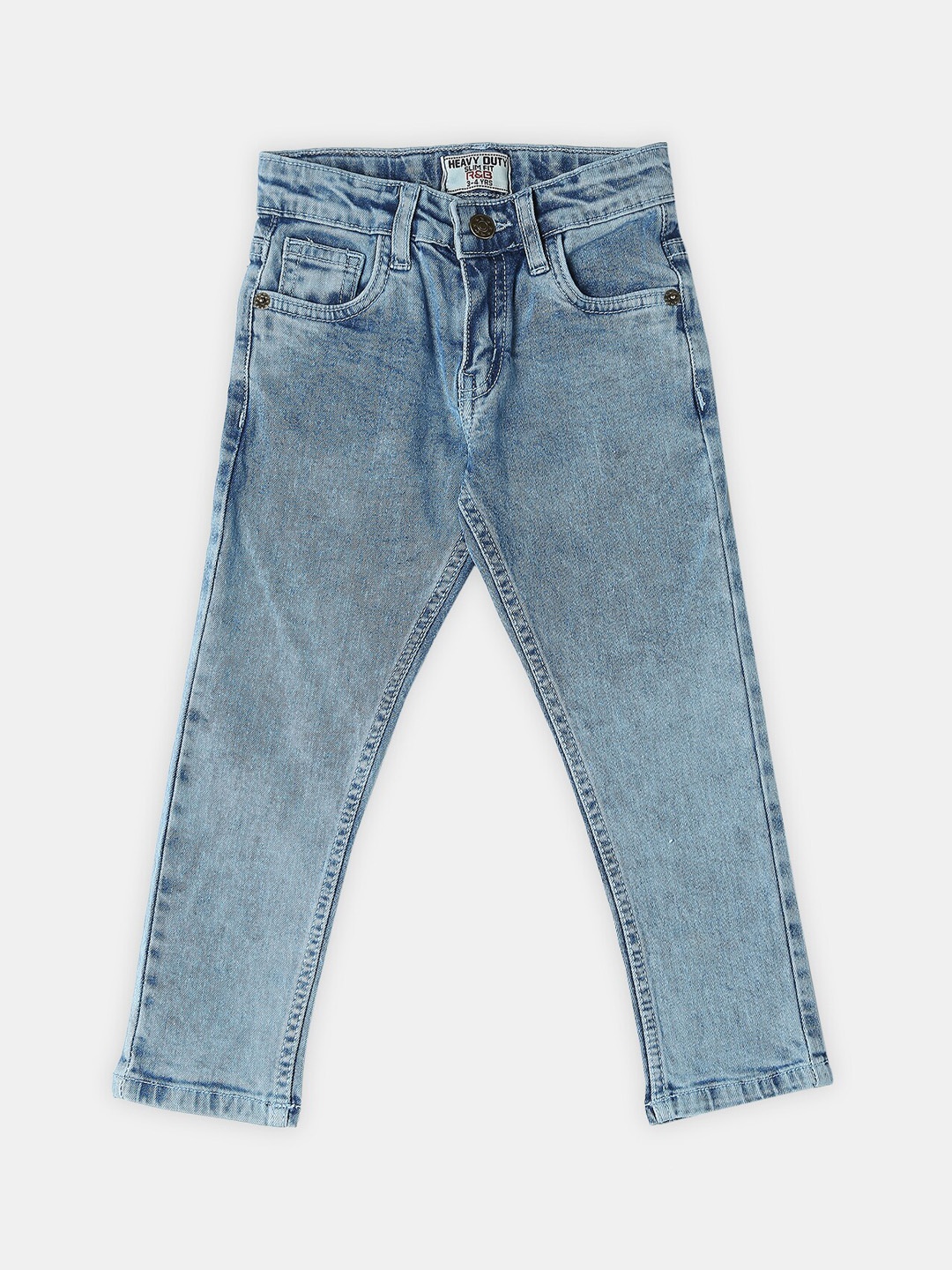 

R&B Boys Slim Fit Clean Look Cotton Jeans, Blue