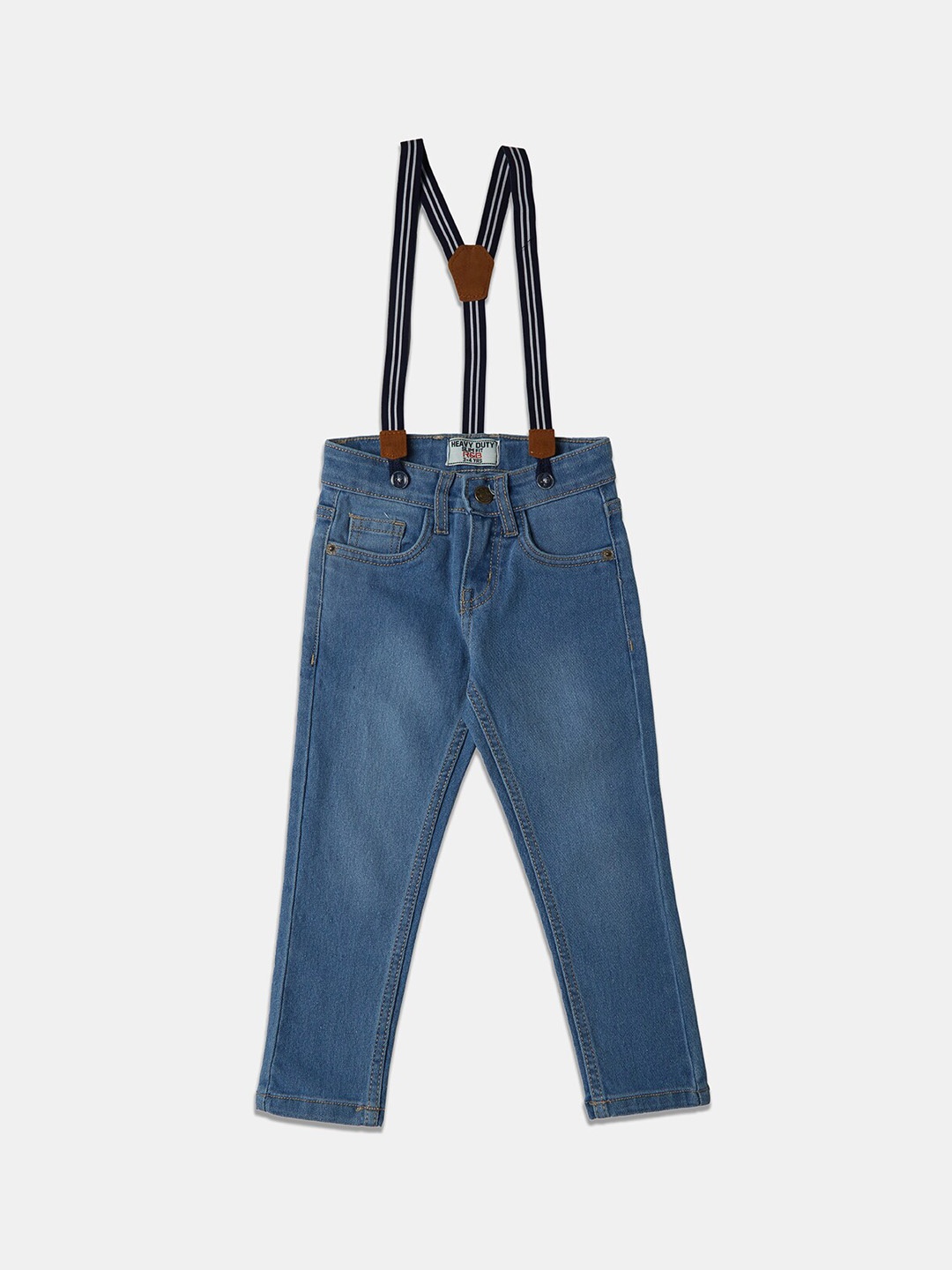 

R&B Boys Relaxed FitCLean Look Cotton Jeans, Blue
