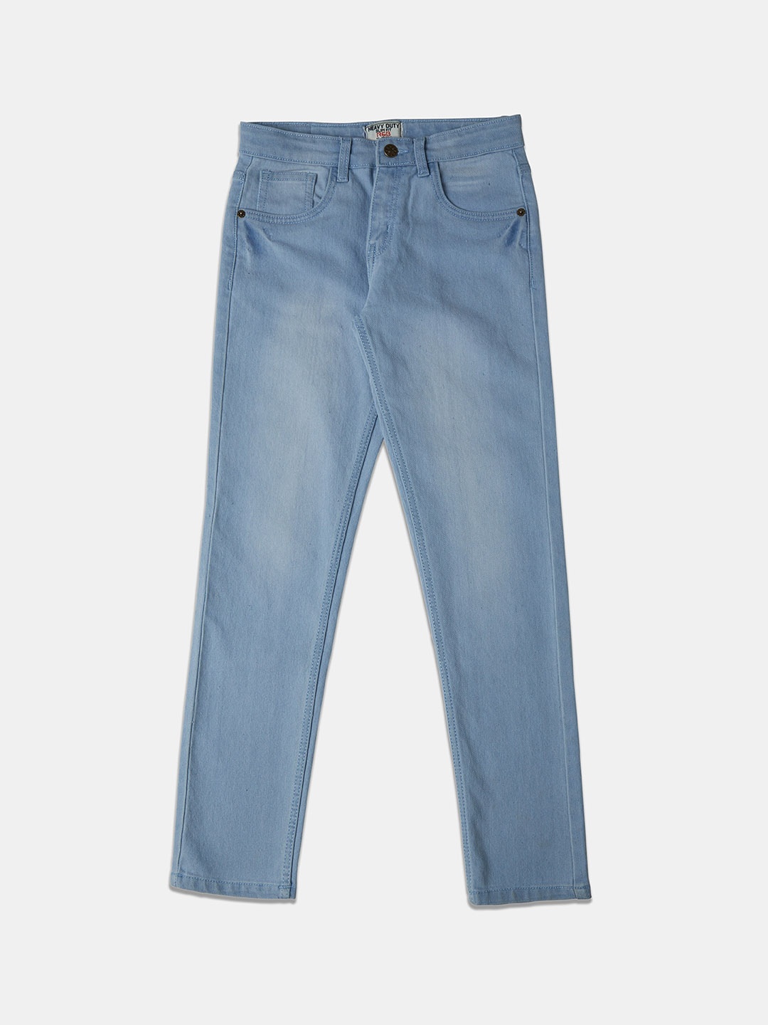 

R&B Boys Relaxed Fit Mid-Rise Cotton Jeans, Blue