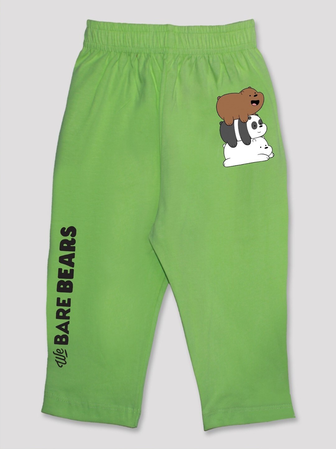 

Minute Mirth Girls We Bare Bears Printed Pure Cotton Capris, Green
