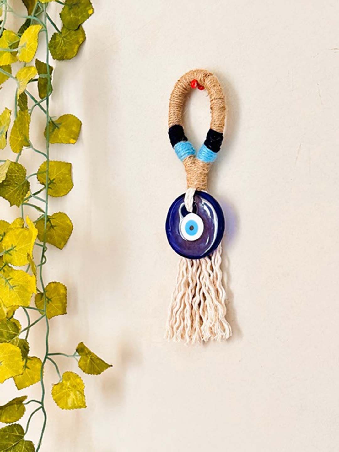 

Classy Tulip Brown & Blue Evileye Door Hanging