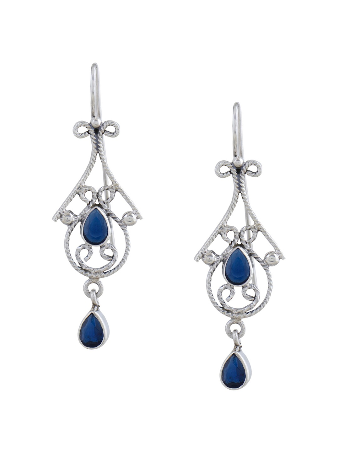 

Silverwala Silver Contemporary Drop Earrings