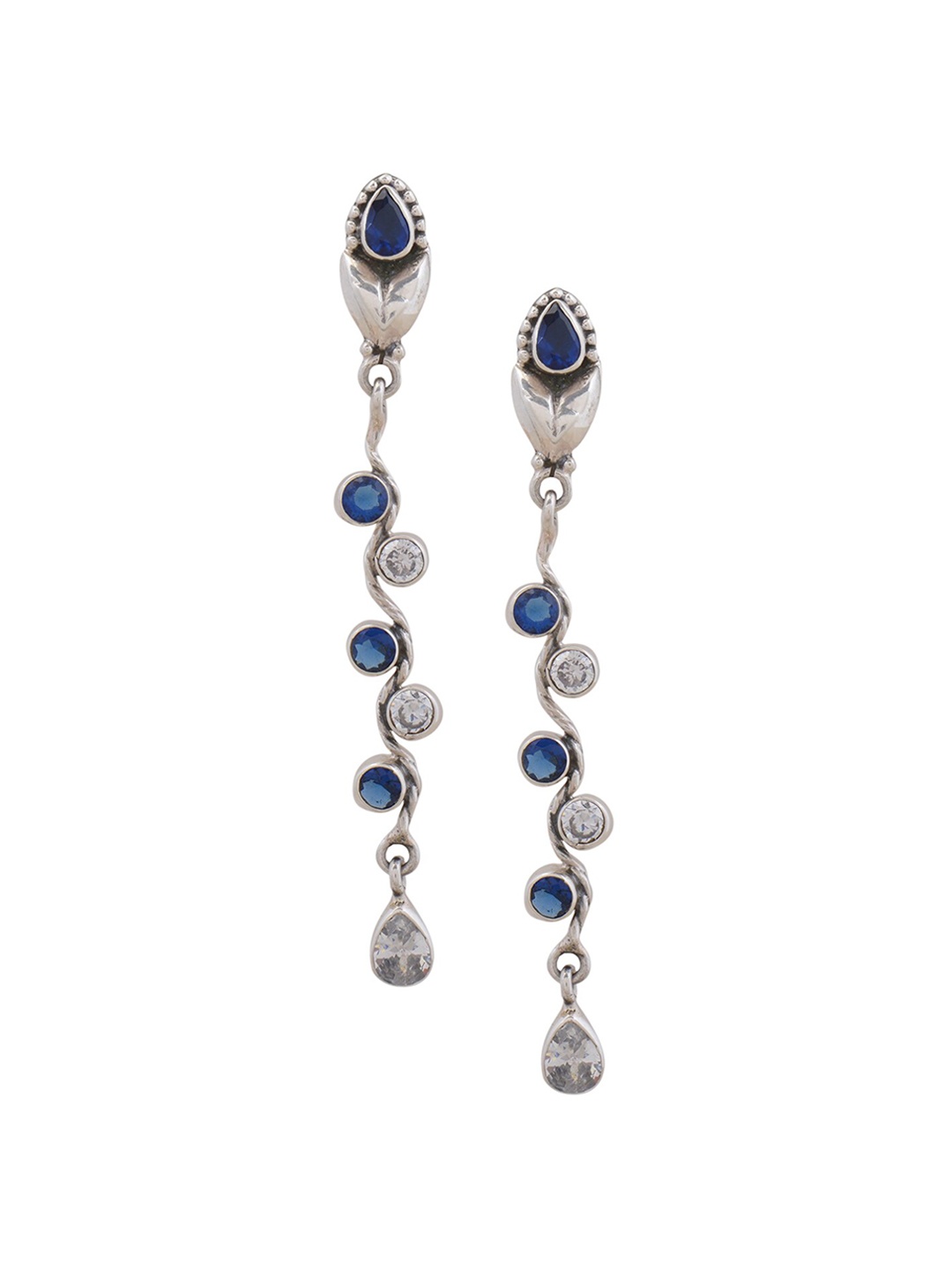 

Silverwala 925 Silver Contemporary Drop Earrings