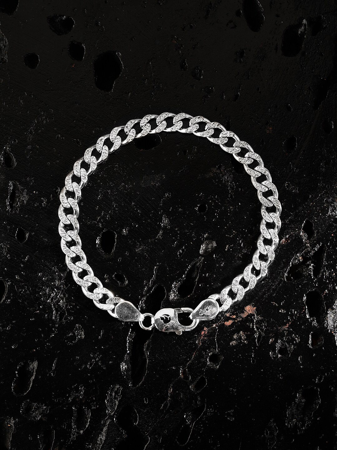 

ZORD Men Rhodium Plated Sterling Silver Bracelet