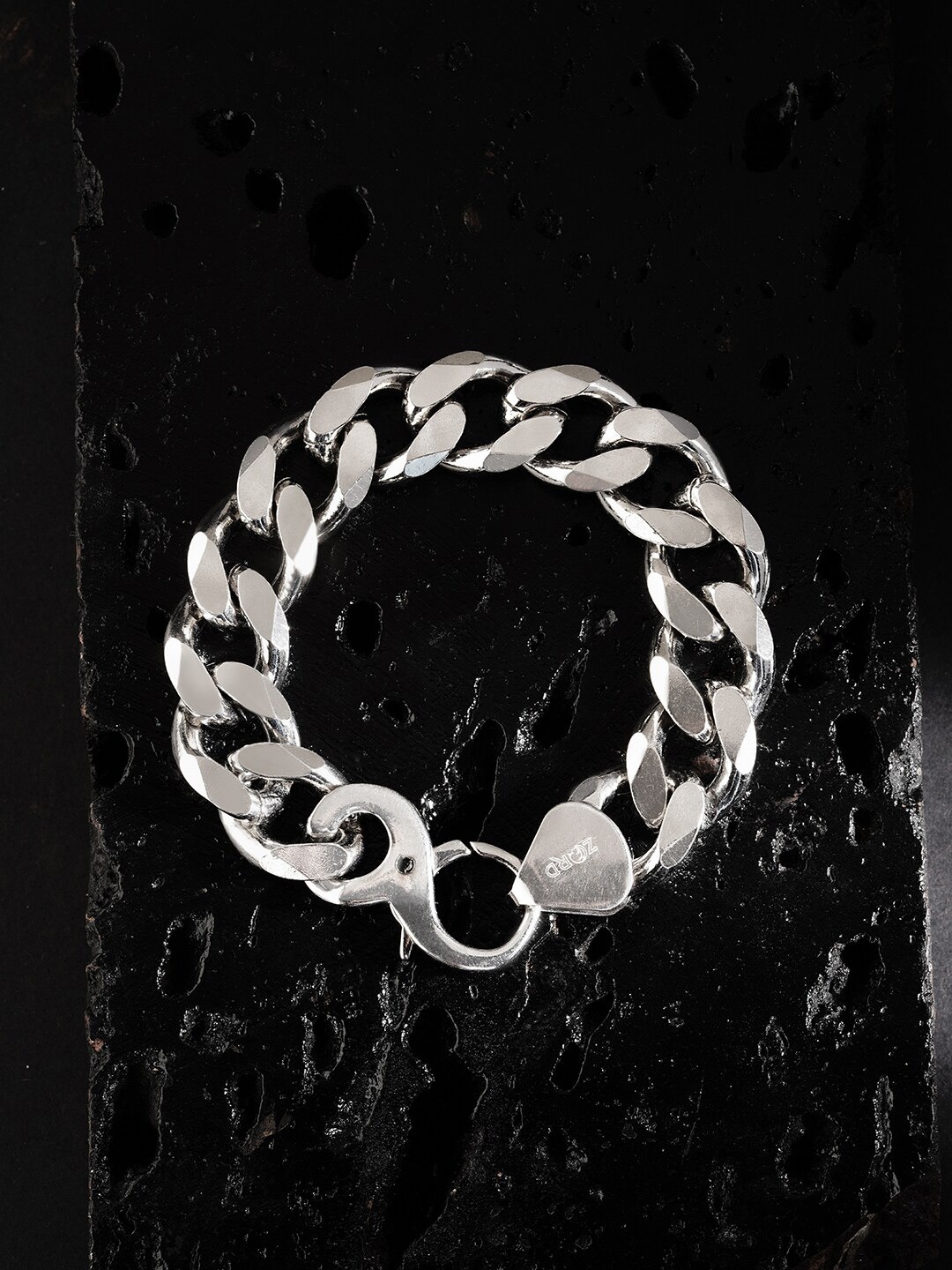 

ZORD Men 92.5 Sterling Silver Rhodium-Plated Bracelet