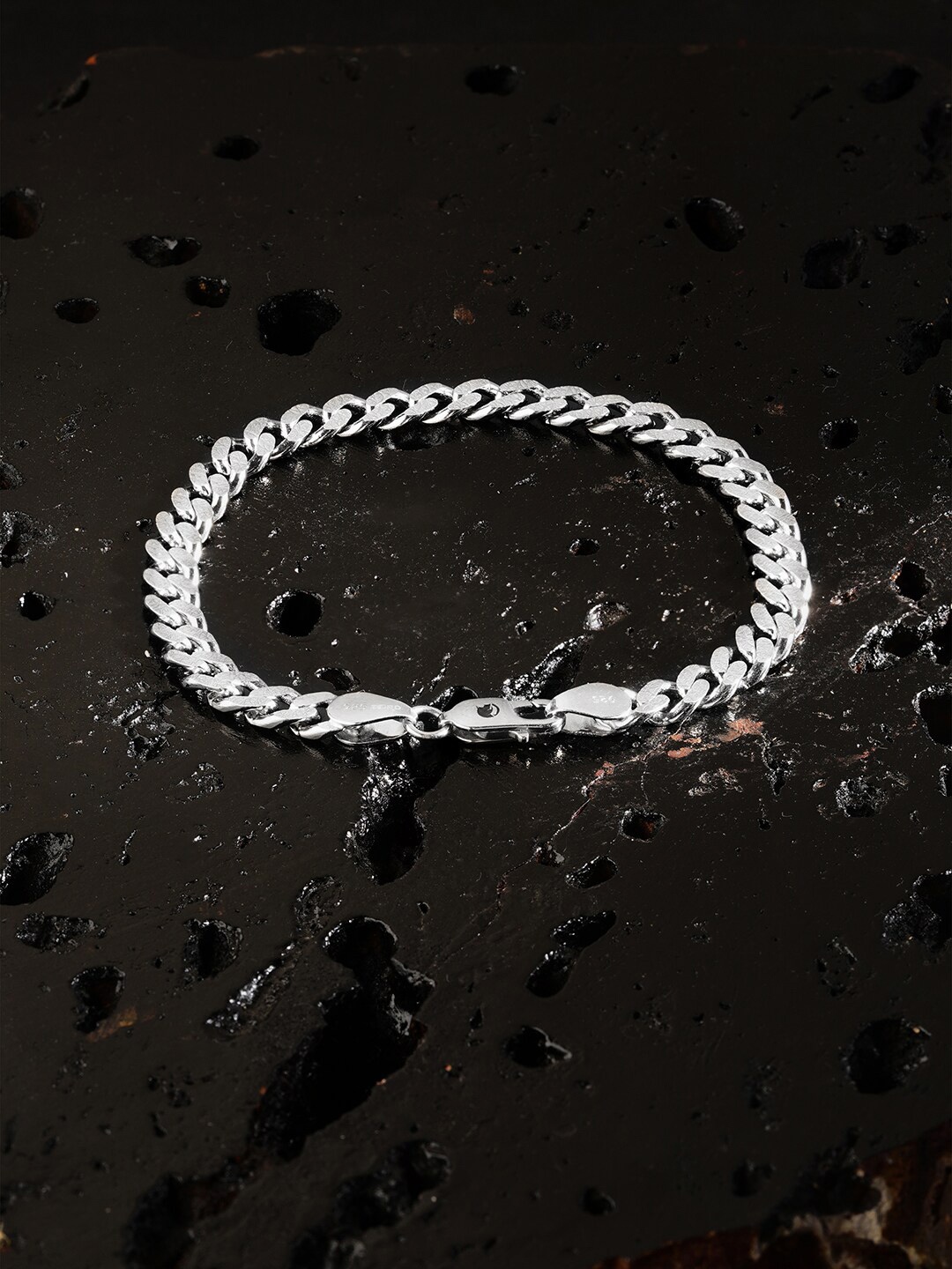 

ZORD Men 925 Sterling Silver Rhodium-Plated Bracelet