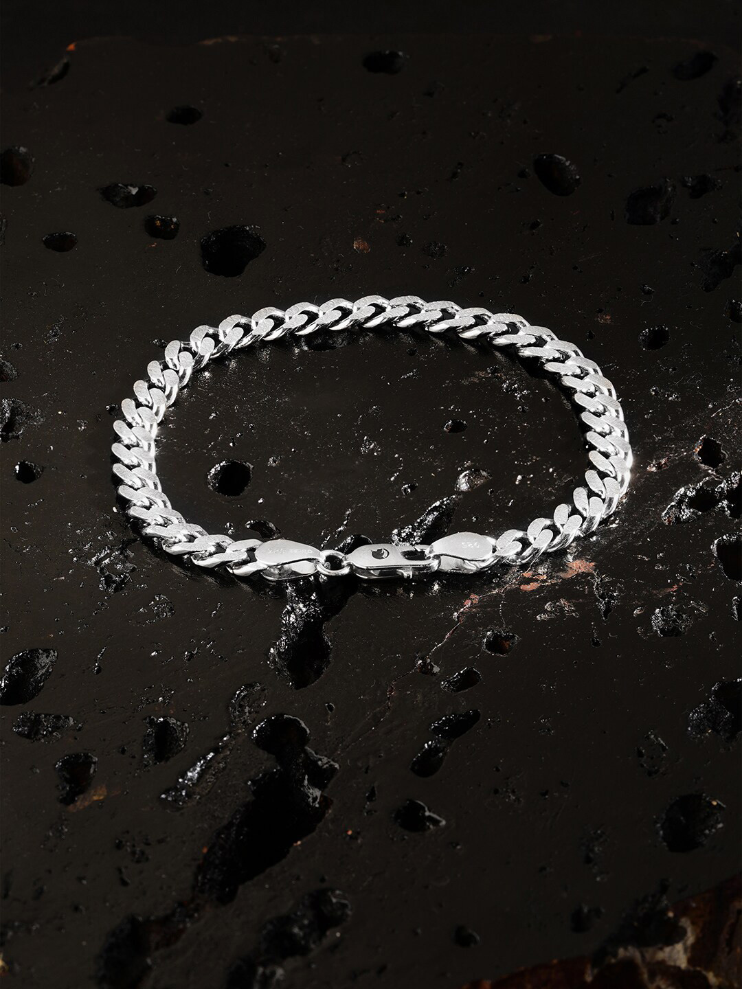 

ZORD Men Rhodium Plated Sterling Silver Bracelet