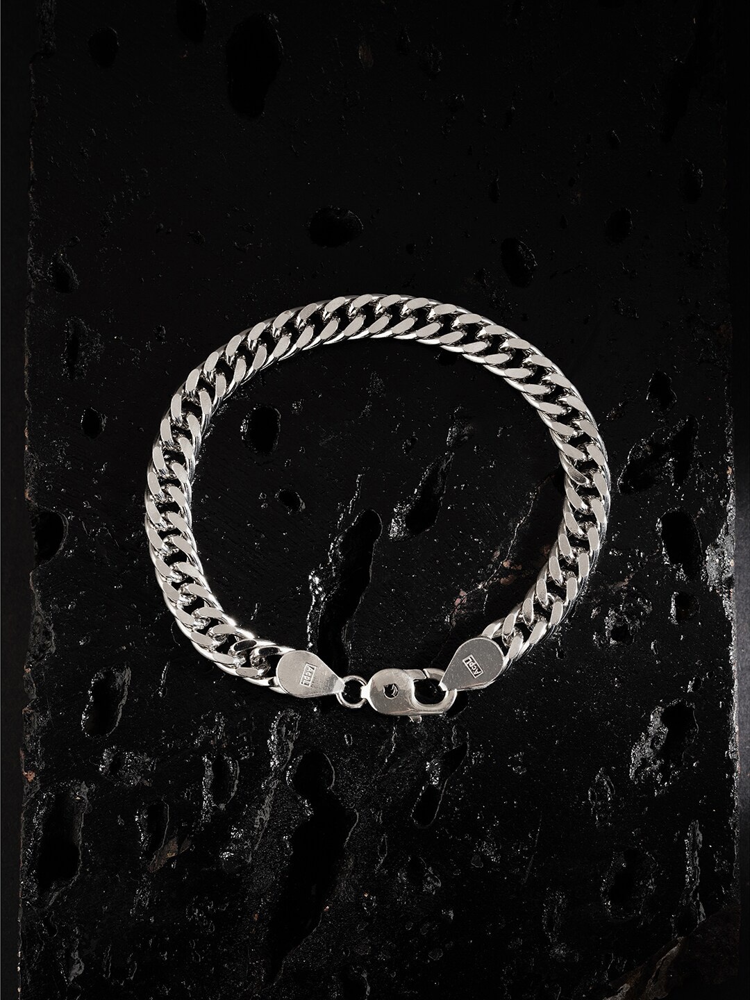 

ZORD Men Rhodium-Plated Bracelet, Silver