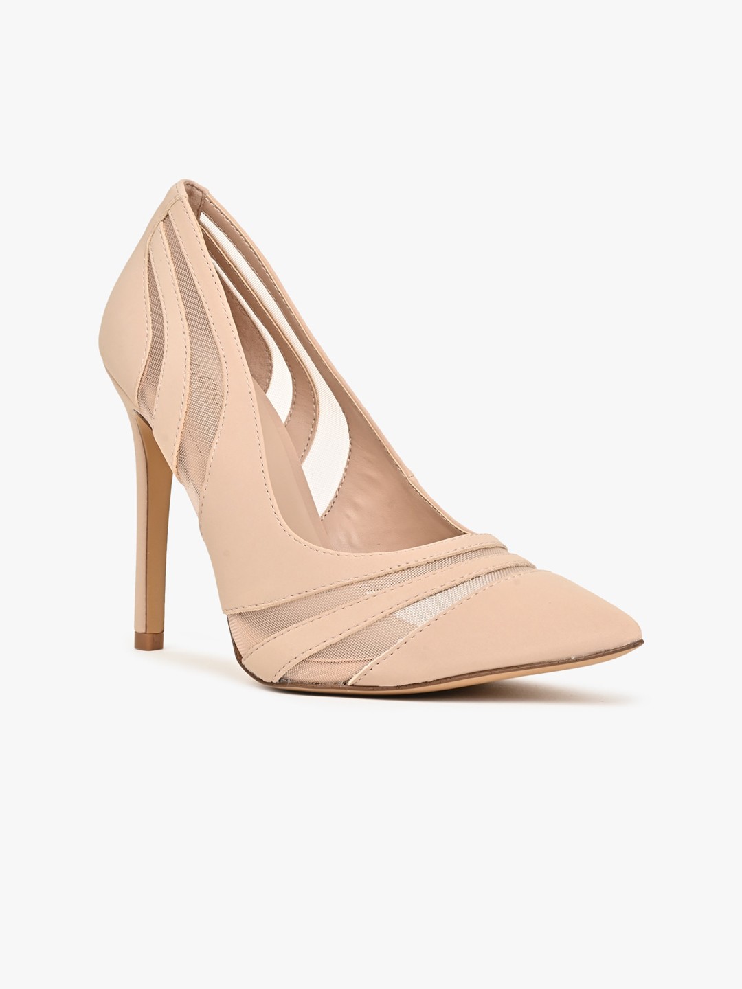 

ALDO Pointed Toe Pumps Slim Heels, Beige