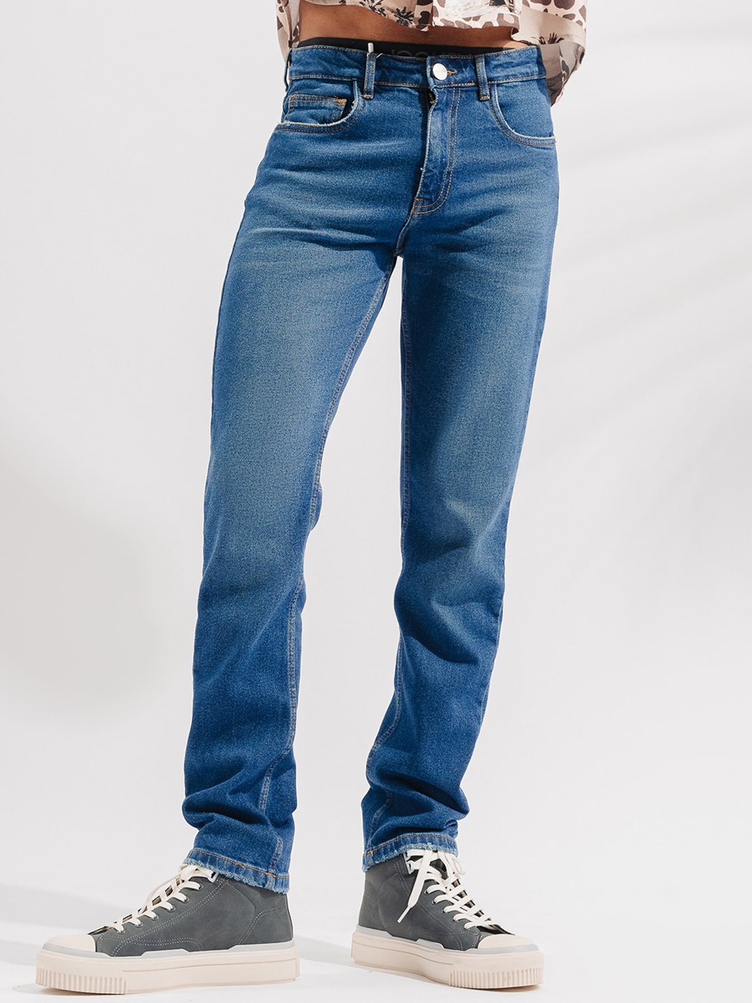 

FREAKINS Men Blue Slim Fit High-Rise Jeans