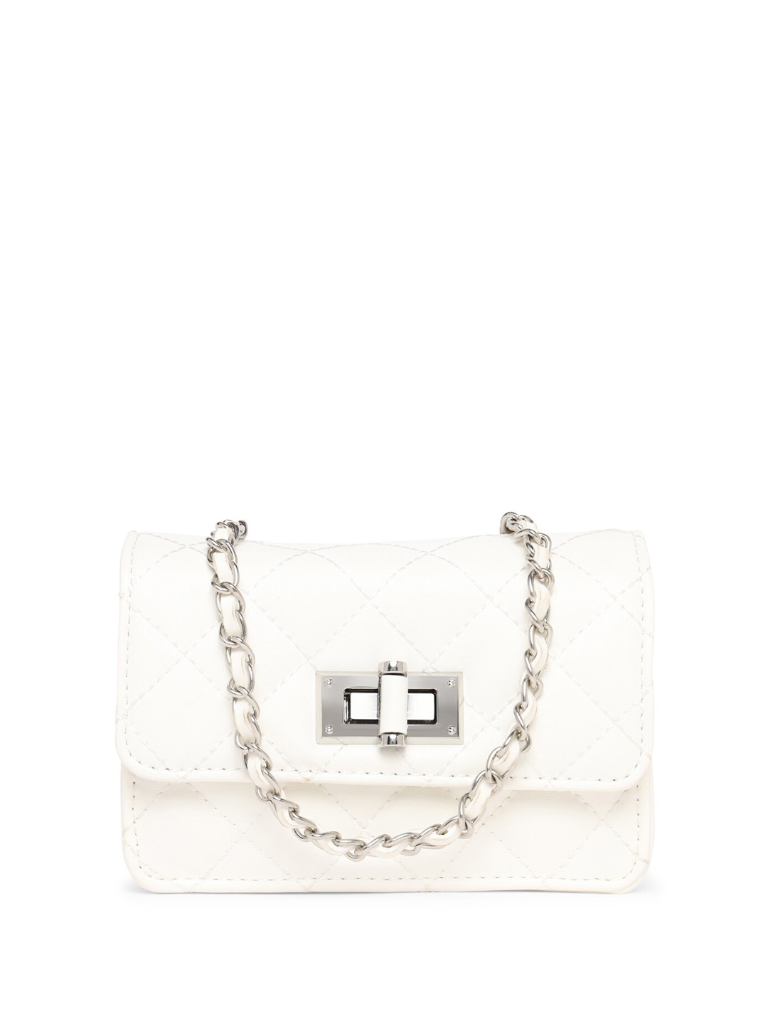

ALDO Textured Structured Sling Bag With Quilted, White