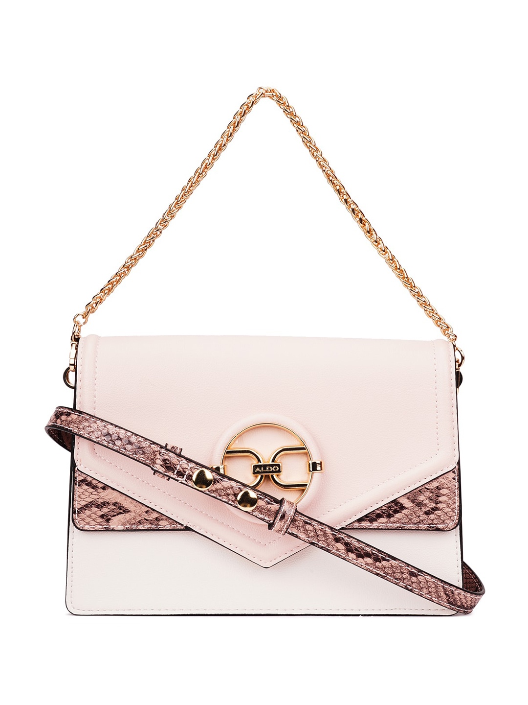 

ALDO Animal Printed Structured Sling Bag, Pink