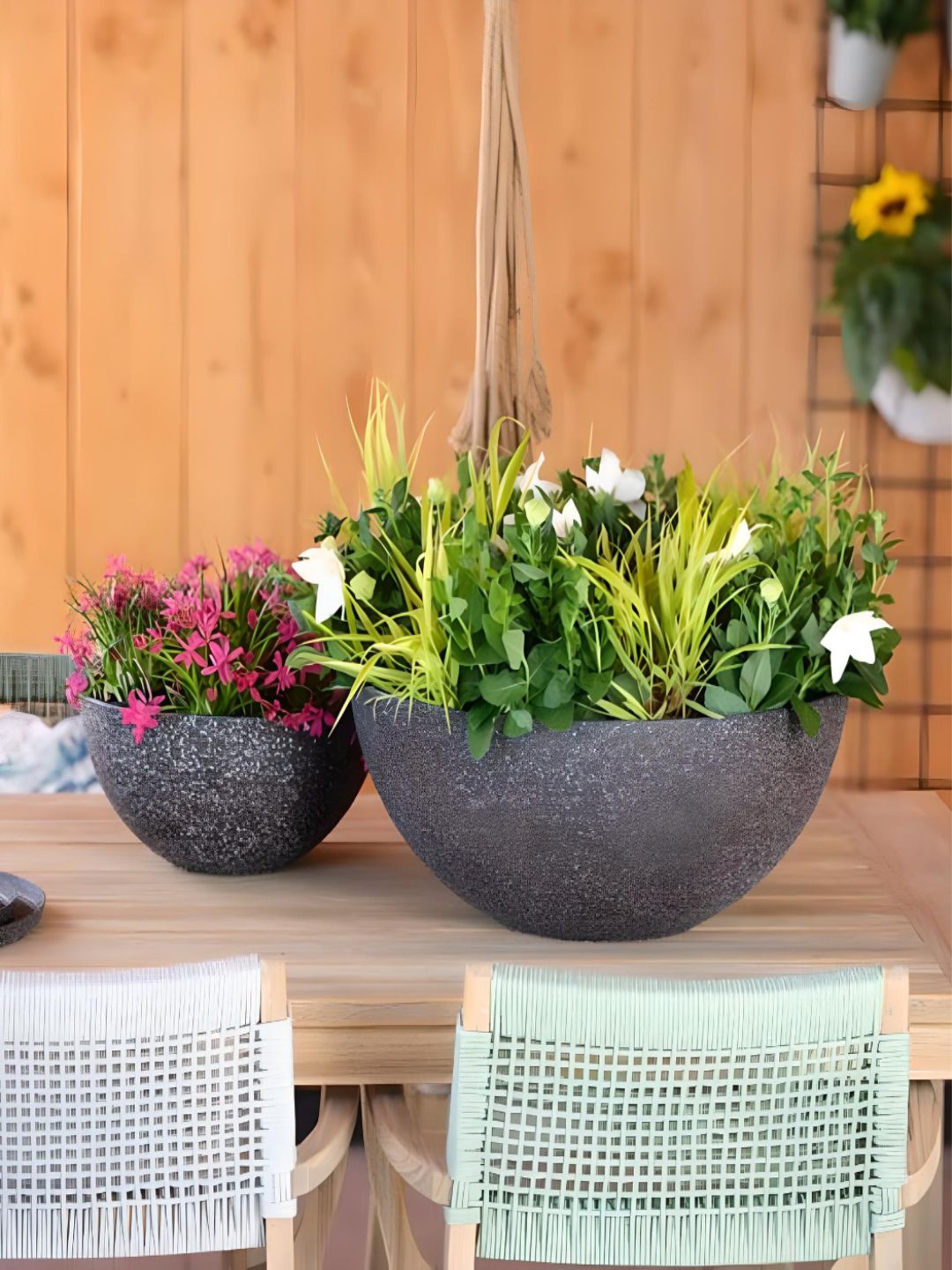 

The Art House Black Printed Ceramic Planter
