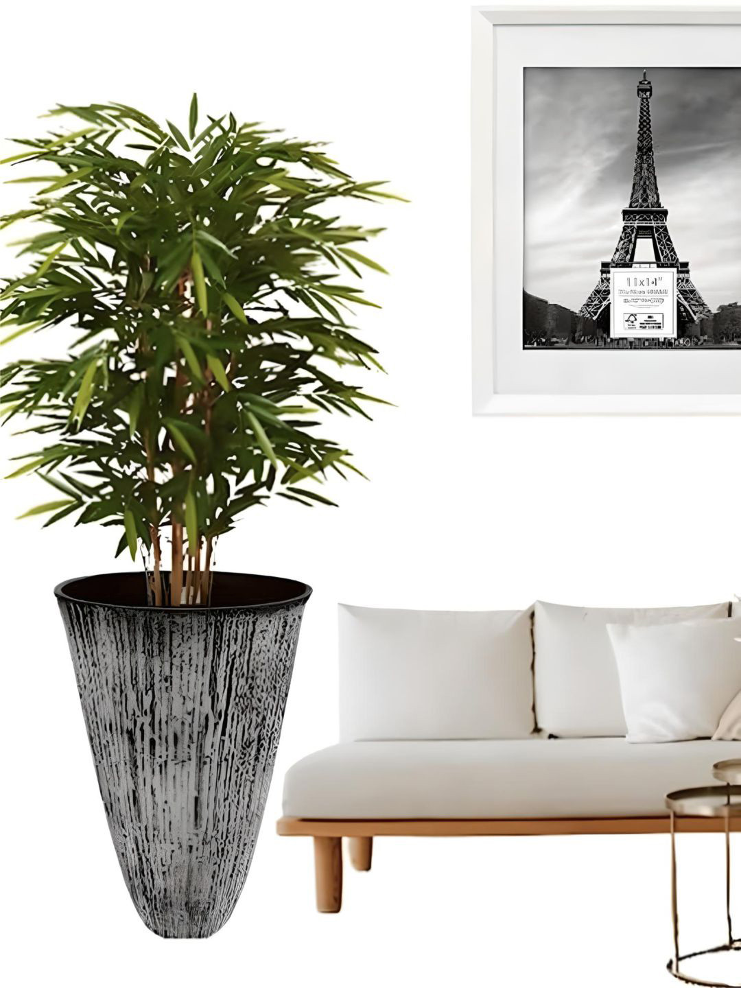 

The Art House Charcoal Black Textured Ceramic Planter