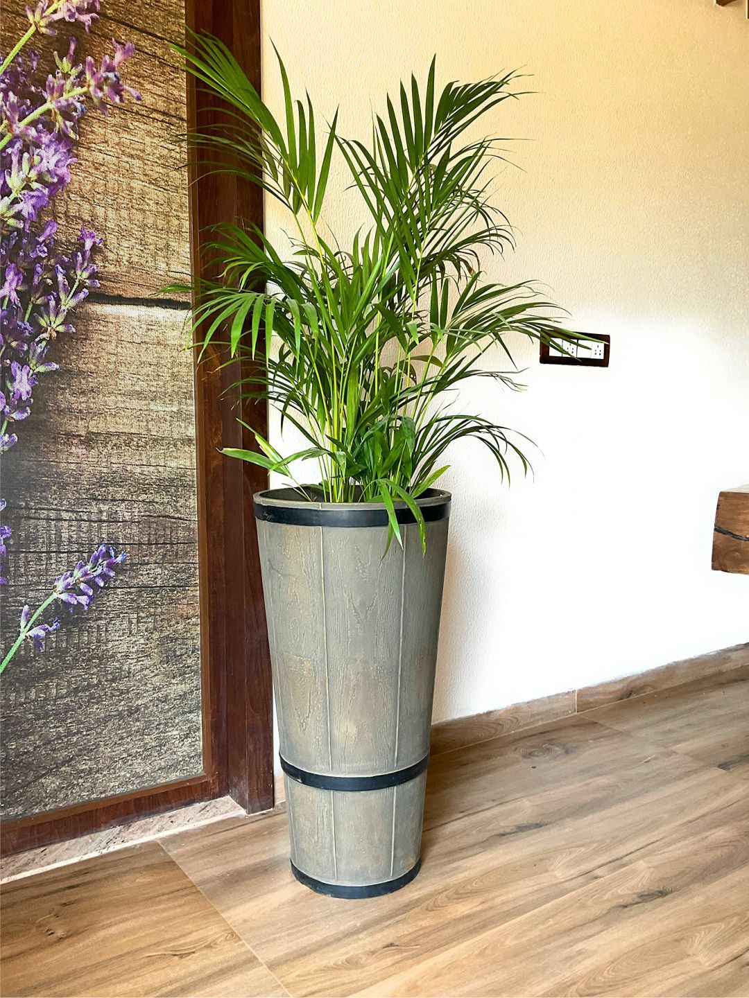 

The Art House Beige & Black Abstract Printed Ceramic Planter