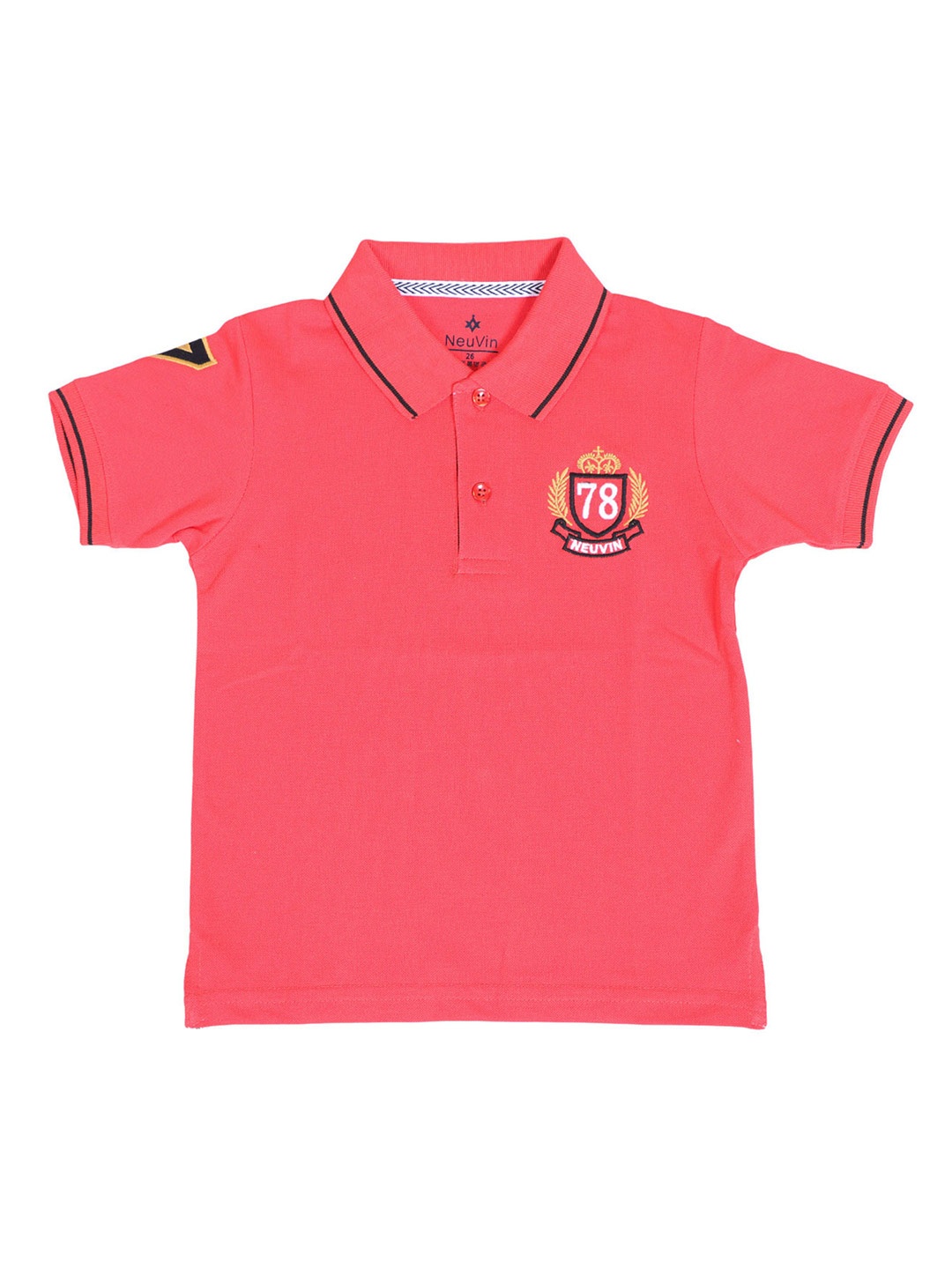 

BAESD Boys Polo Collar Casual Cotton T-shirt, Rose