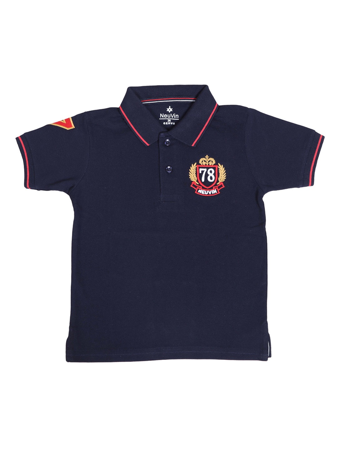 

BAESD Boys Polo Collar Casual Cotton T-shirt, Navy blue