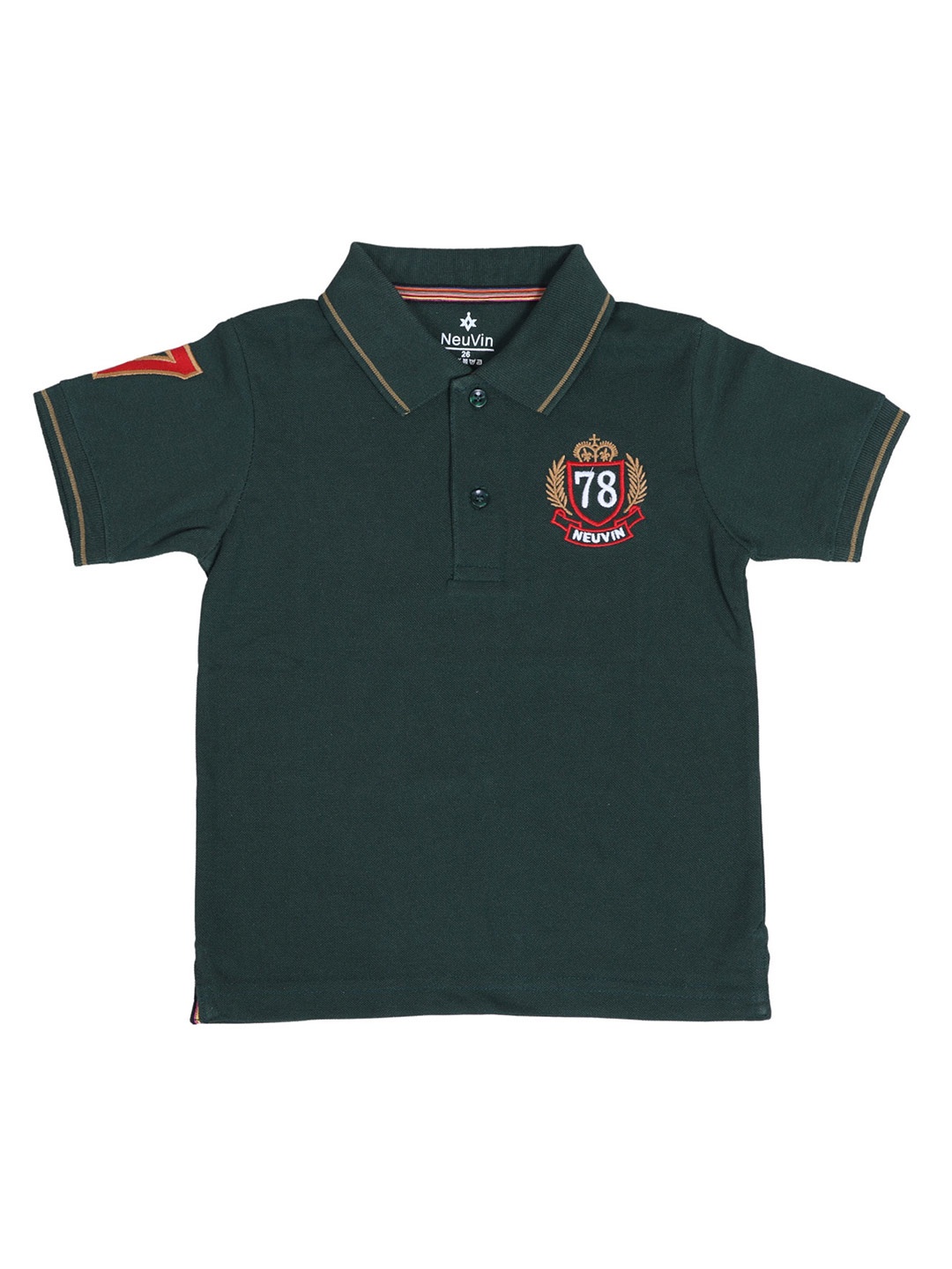 

BAESD Boys Polo Collar Cotton T-shirt, Olive