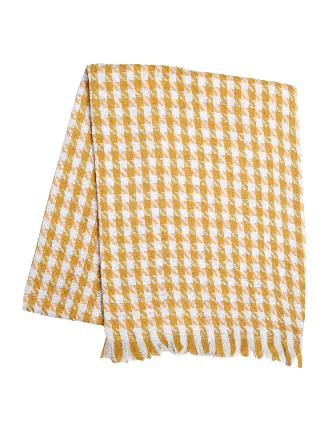 

Zacharias Checked Woollen Muffler, Yellow