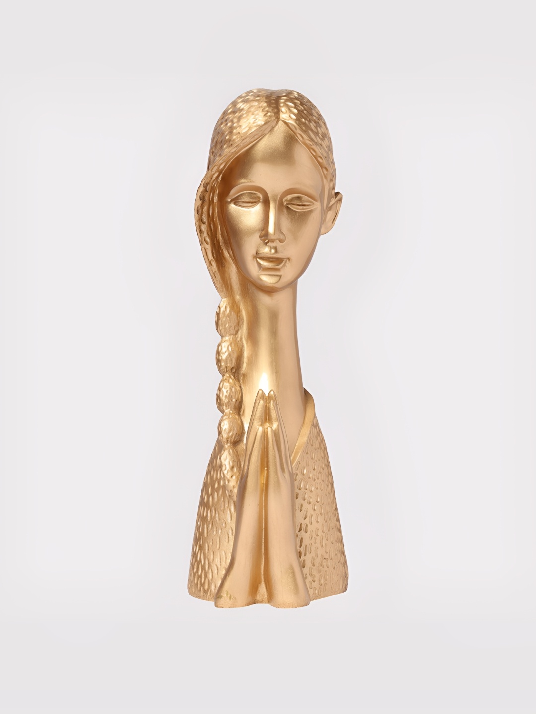 

Vikarafty Gold-Toned Welcome Namaste Lady Figurine Showpiece