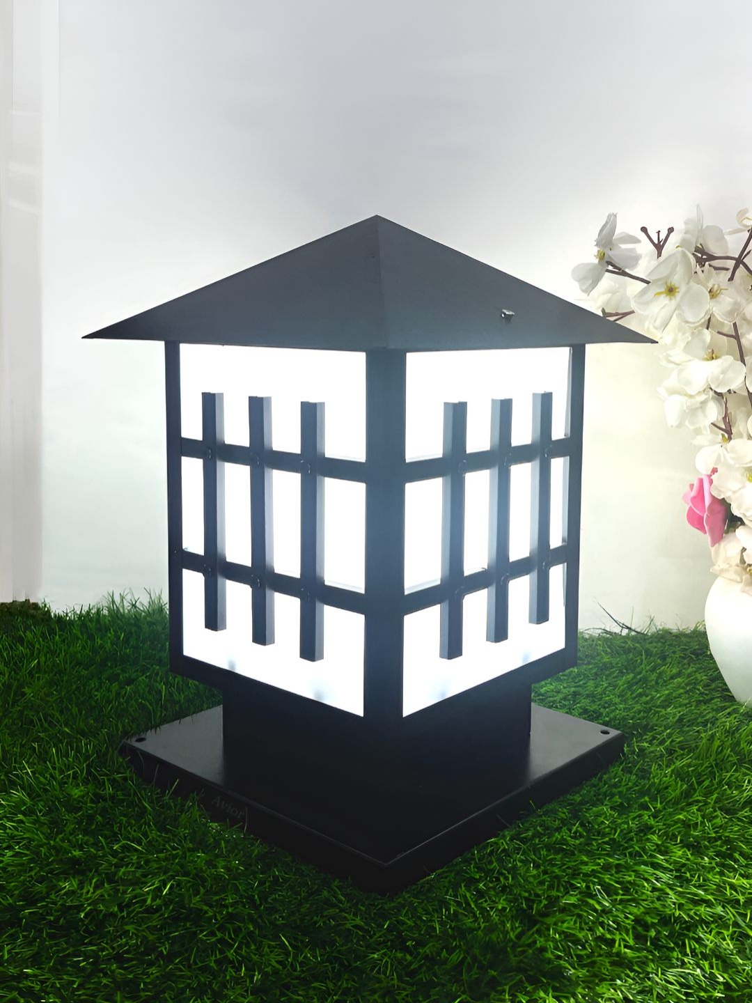 

Lyse Decor Black & White Textured Waterproof Outdoor Lamp
